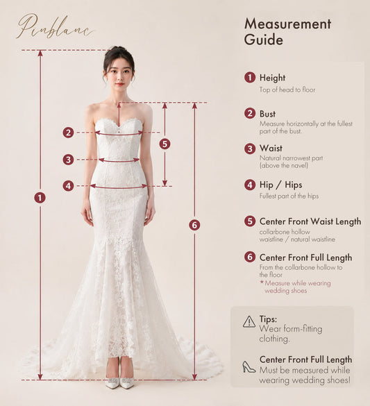 👰♀️ The Perfect Gown Starts with Perfect Measurements｜PinBlanc’s Complete Guide to Self-Measuring