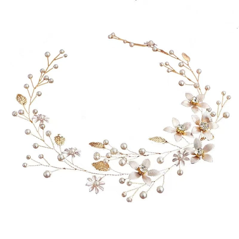 Gold Floral Hair Vine（金色花卉发藤）