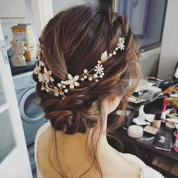 Gold Floral Hair Vine（金色花卉发藤）