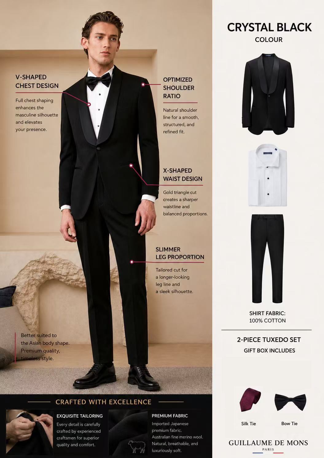 Piece Tuxedo Suit Set